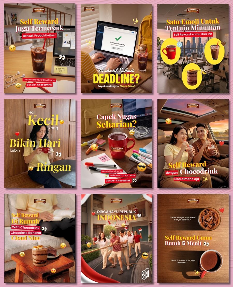 Feed Instagram ChocoDrink yang baru: konten self reward